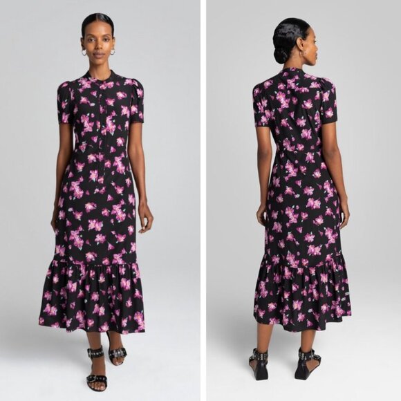 A.L.C. Dresses & Skirts - NEW A.L.C. Dylan Dress Silk Blend Floral Ruffled Hem Wedding Party Garden Party